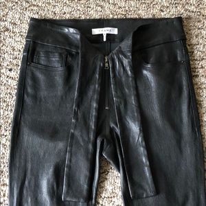 tie waist leather pants